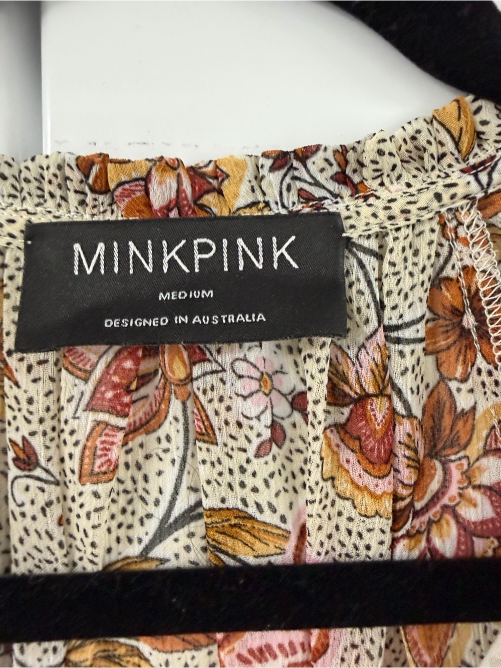 MINKPINK Alcha Ruffle Mini Dress with Belt Tie size medium - Picture 6 of 6
